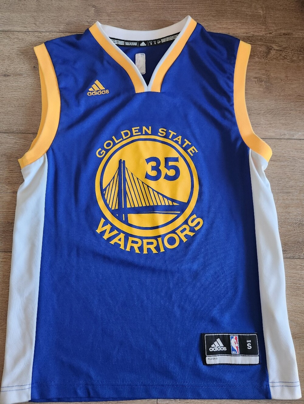 Kevin Durant Golden State Warriors Jersey Men Small Blue Adidas  NBA
